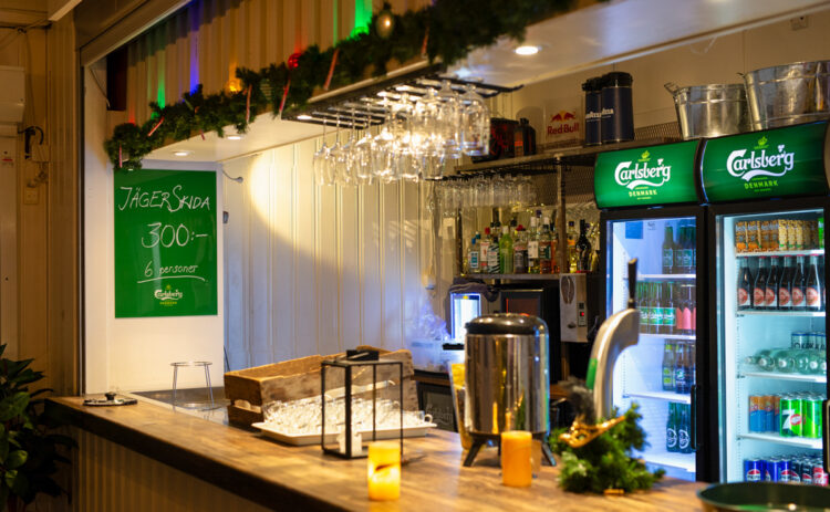 Bild på baren på Flottsbro värdshus.