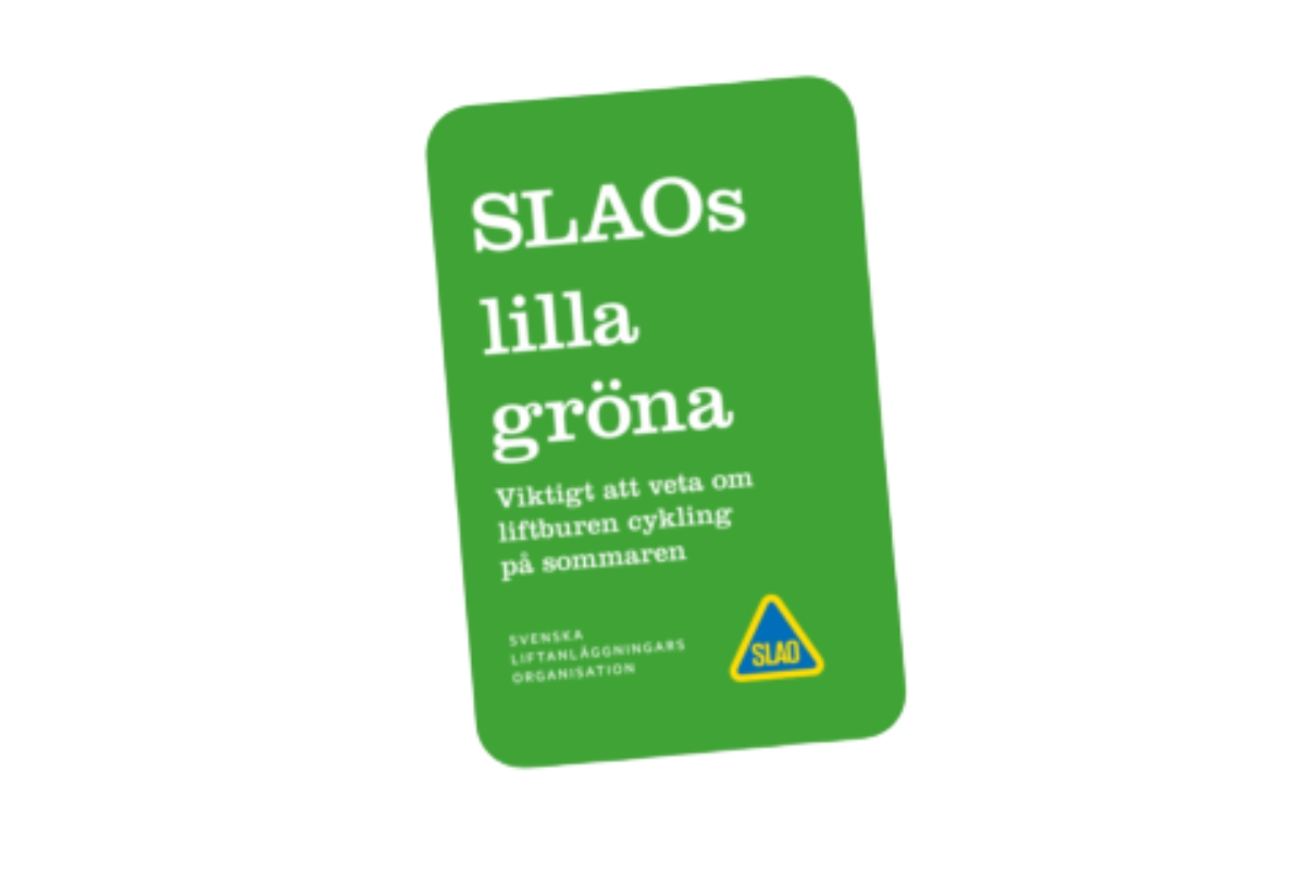 Bild på grafisk layout för SLAOs lilla gröna, text mot grön bakgrund.
